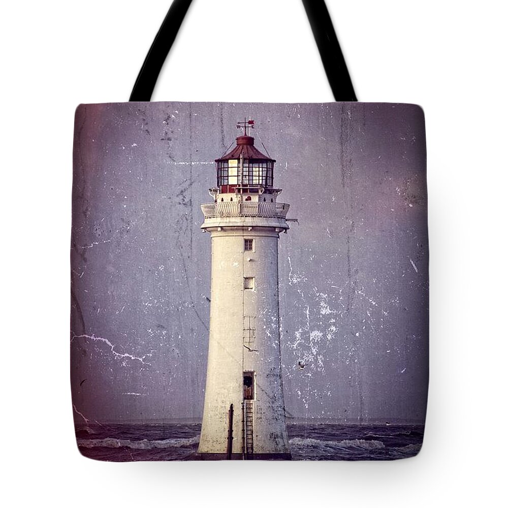 Lighthouse Tote Bag featuring the photograph New Brighton Lighthouse by Spikey Mouse Photography