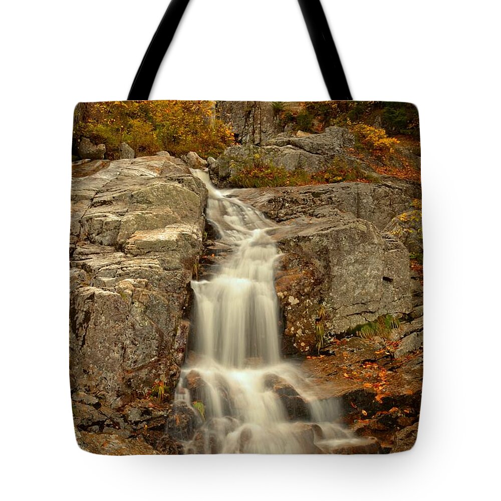 Flume Cascade Tote Bag featuring the photograph New Hampshire Flume Cascade by Adam Jewell