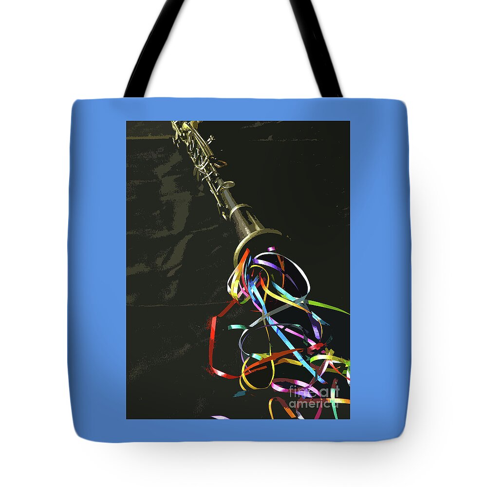 Clarinet Print Tote Bag featuring the photograph New Melody by Joe Pratt