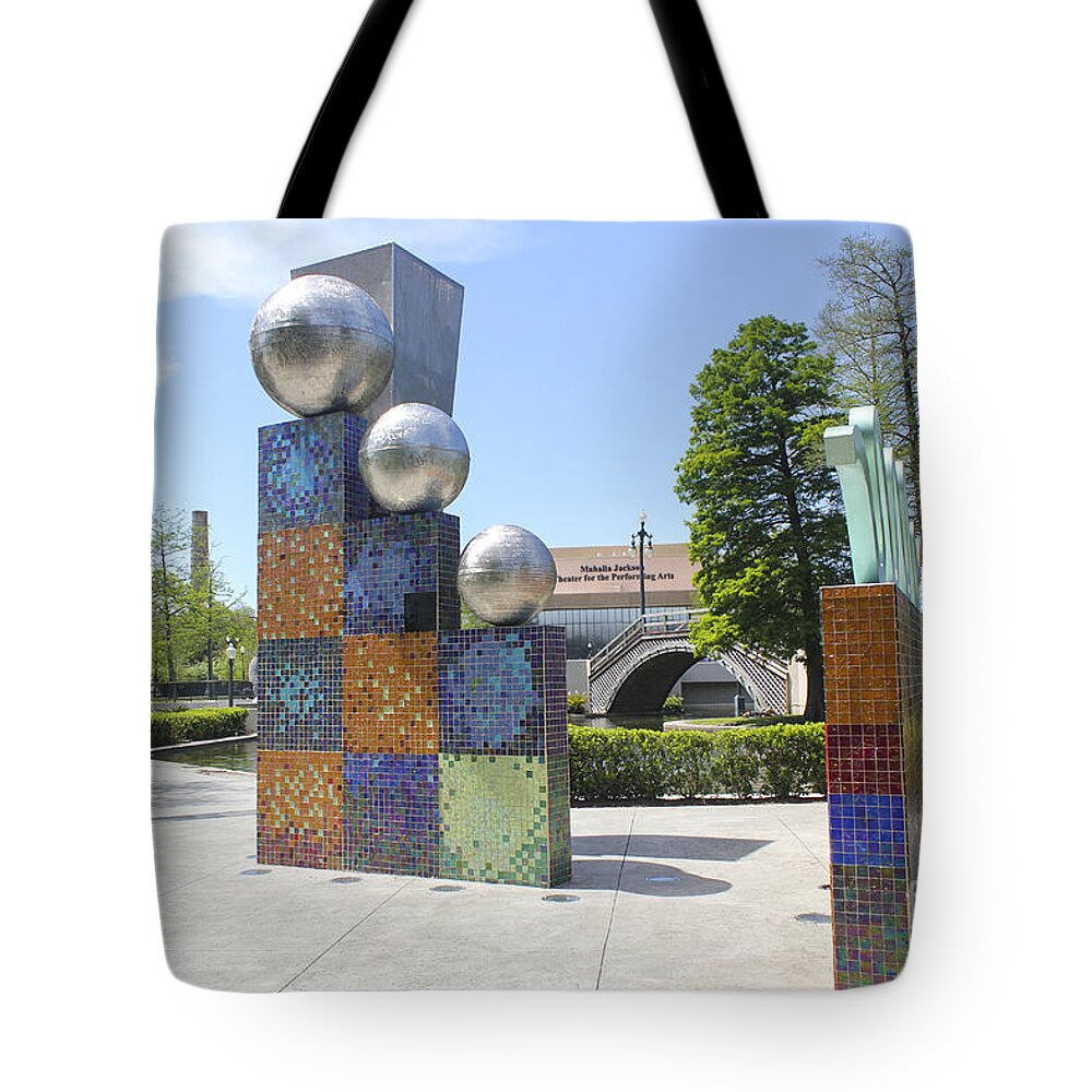 New Orleans Tote Bag featuring the photograph Mahalia Jackson Theater 26 by Carlos Diaz