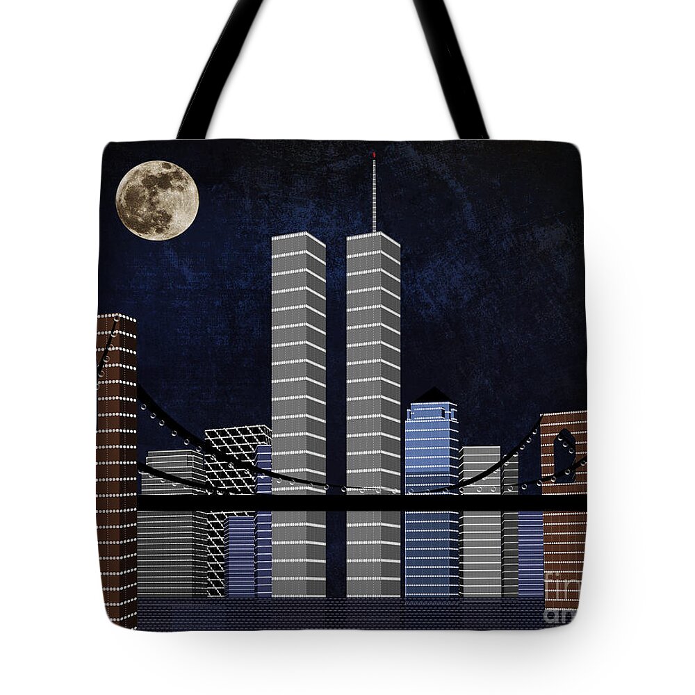 Andee Design Tote Bag featuring the digital art New York City Better Days by Andee Design
