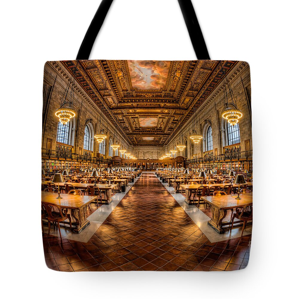 Clarence Holmes Tote Bag featuring the photograph New York Public Library Main Reading Room VII by Clarence Holmes