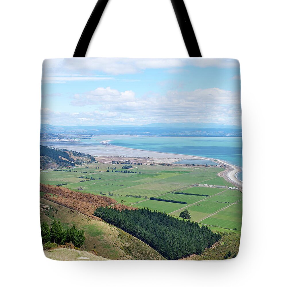 Viewpoint Tote Bag featuring the photograph New Zealand Rural Scene by Lazingbee