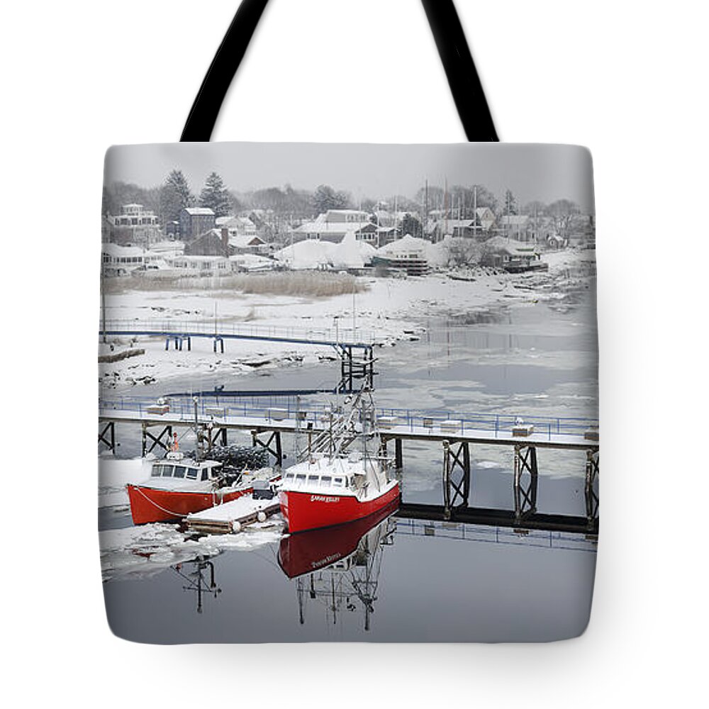 New England Tote Bag featuring the photograph Newburyport in Winter by Rick Mosher