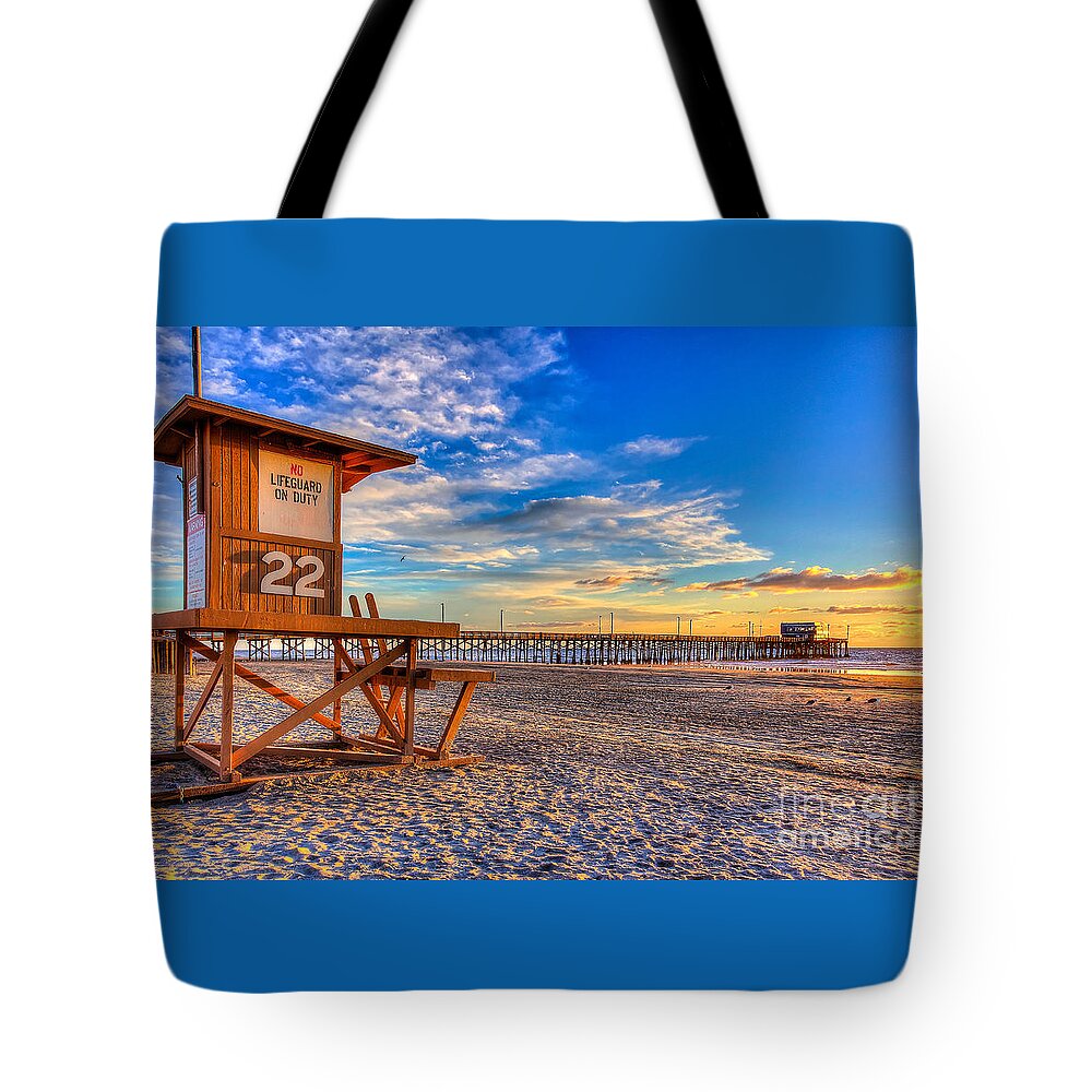 Pier Tote Bag featuring the photograph Newport Beach Pier - Wintertime by Jim Carrell