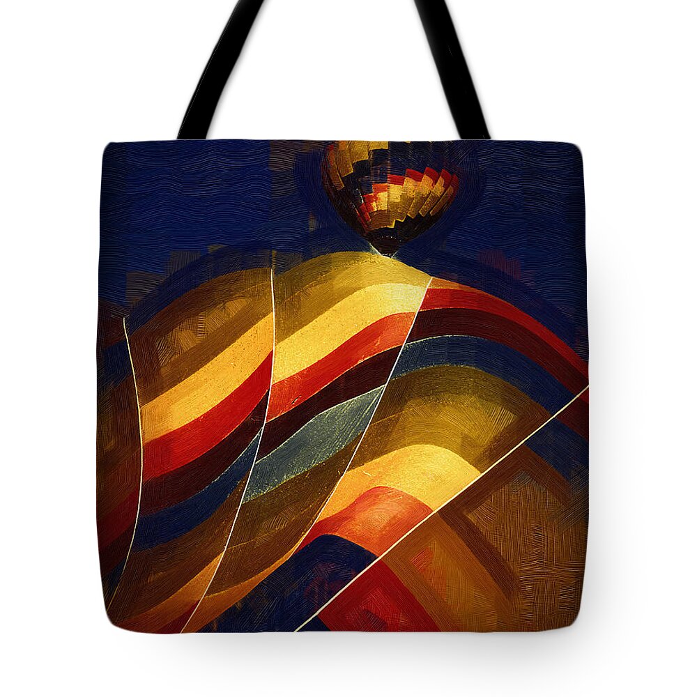 Hot Air Balloons Tote Bag featuring the digital art Next To Go by Kirt Tisdale