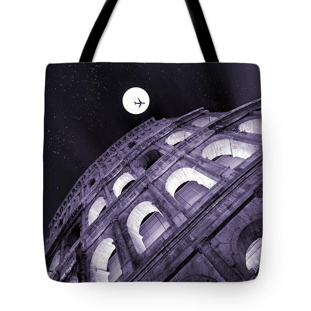 Colosseo Tote Bag featuring the photograph Night Lights by Stefano Senise