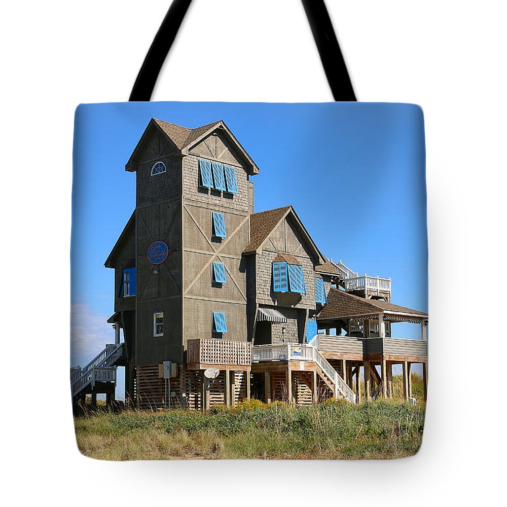 Nights In Rodanthe House Tote Bag featuring the photograph Nights in Rodanthe House 2938 by Jack Schultz