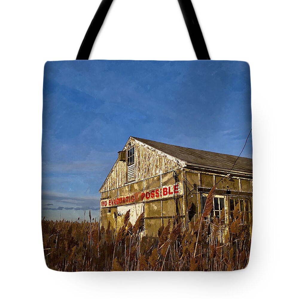 Digital Tote Bag featuring the painting No Evacuation Possible by Rick Mosher