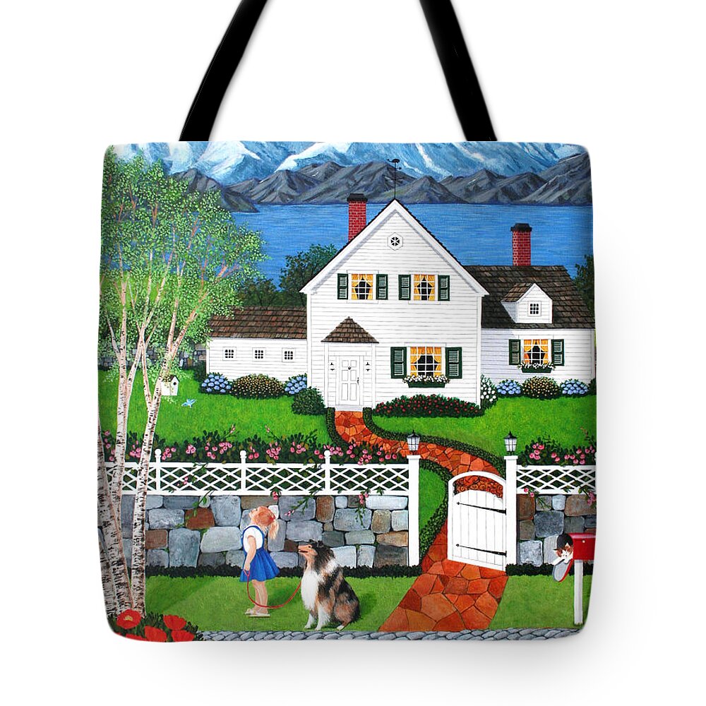 Naive Tote Bag featuring the painting No Place Like Home by Wilfrido Limvalencia