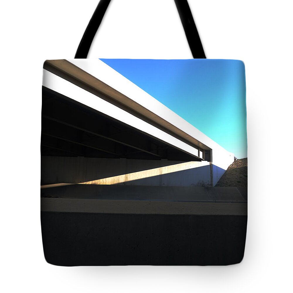 Industrial Tote Bag featuring the photograph No Trolls Under this Bridge by Richard Reeve