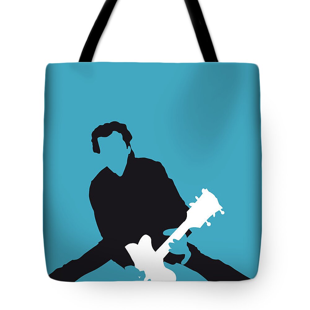 Chuck Tote Bag featuring the digital art No015 MY Chuck Berry Minimal Music poster by Chungkong Art