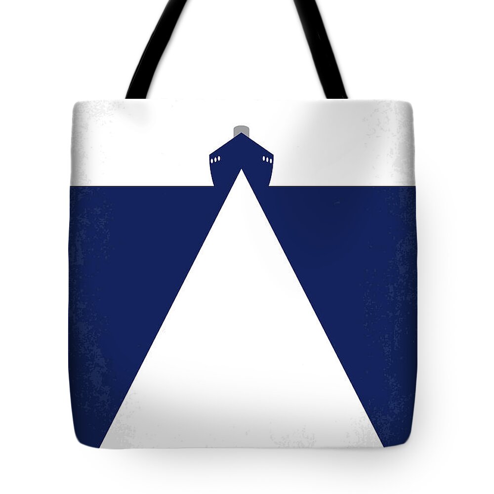 Titanic Tote Bag featuring the digital art No100 My Titanic minimal movie poster by Chungkong Art