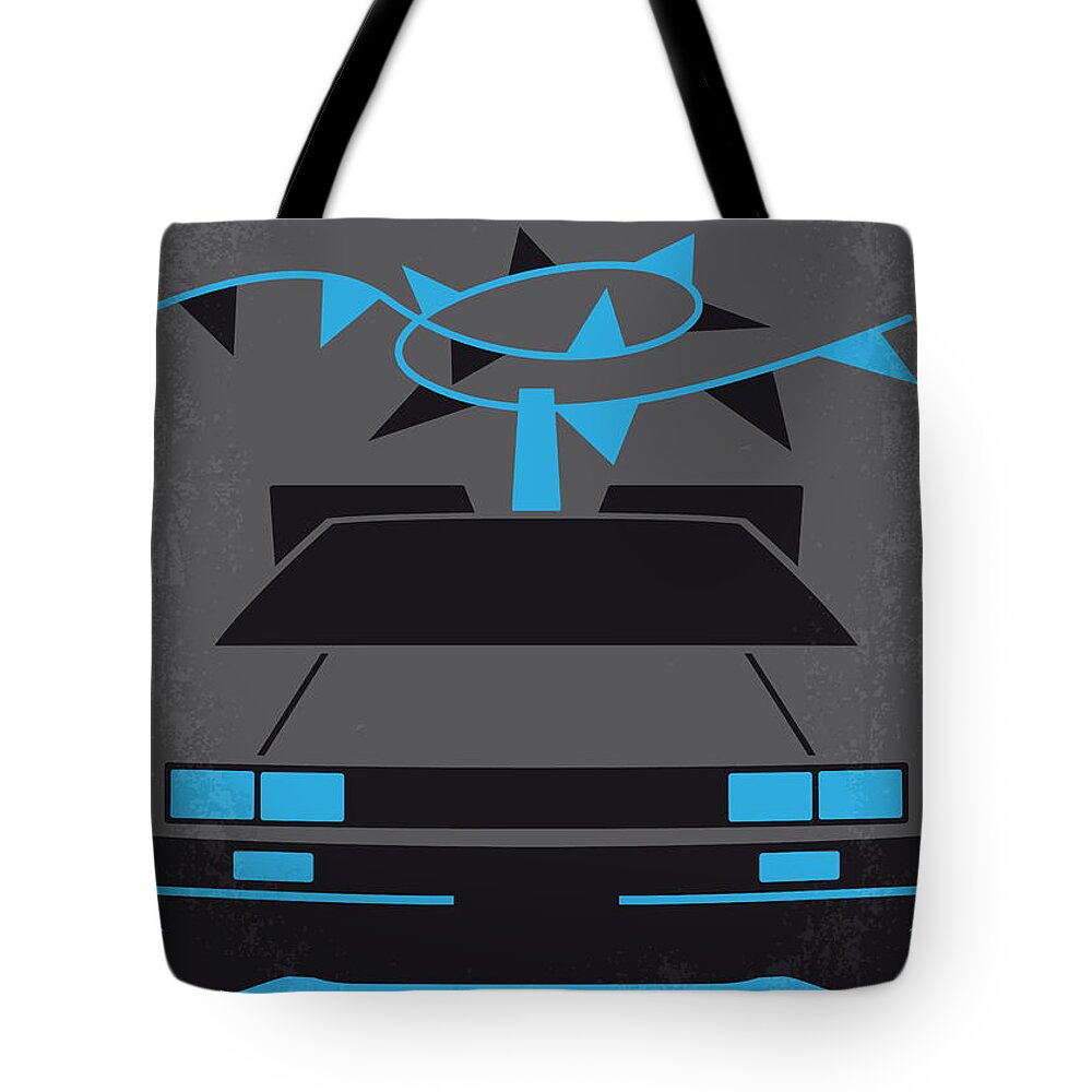 Back To The Future Tote Bag featuring the digital art No183 My Back to the Future minimal movie poster-part II by Chungkong Art