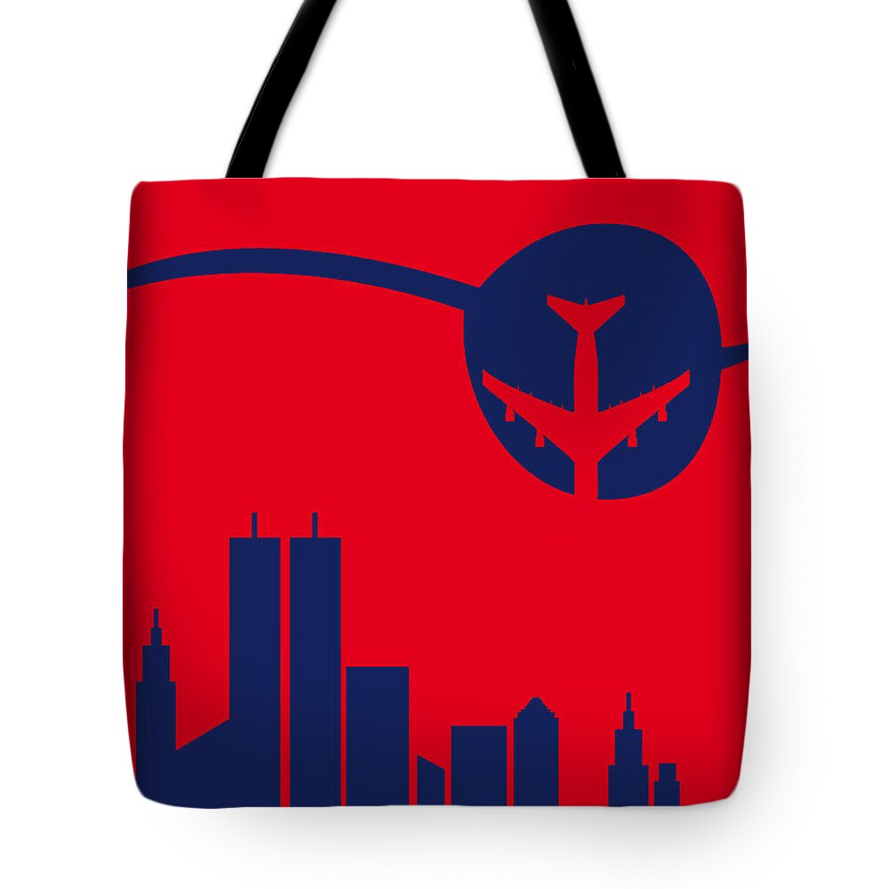 Escape From New York Tote Bag featuring the digital art No219 My Escape from New York minimal movie poster by Chungkong Art