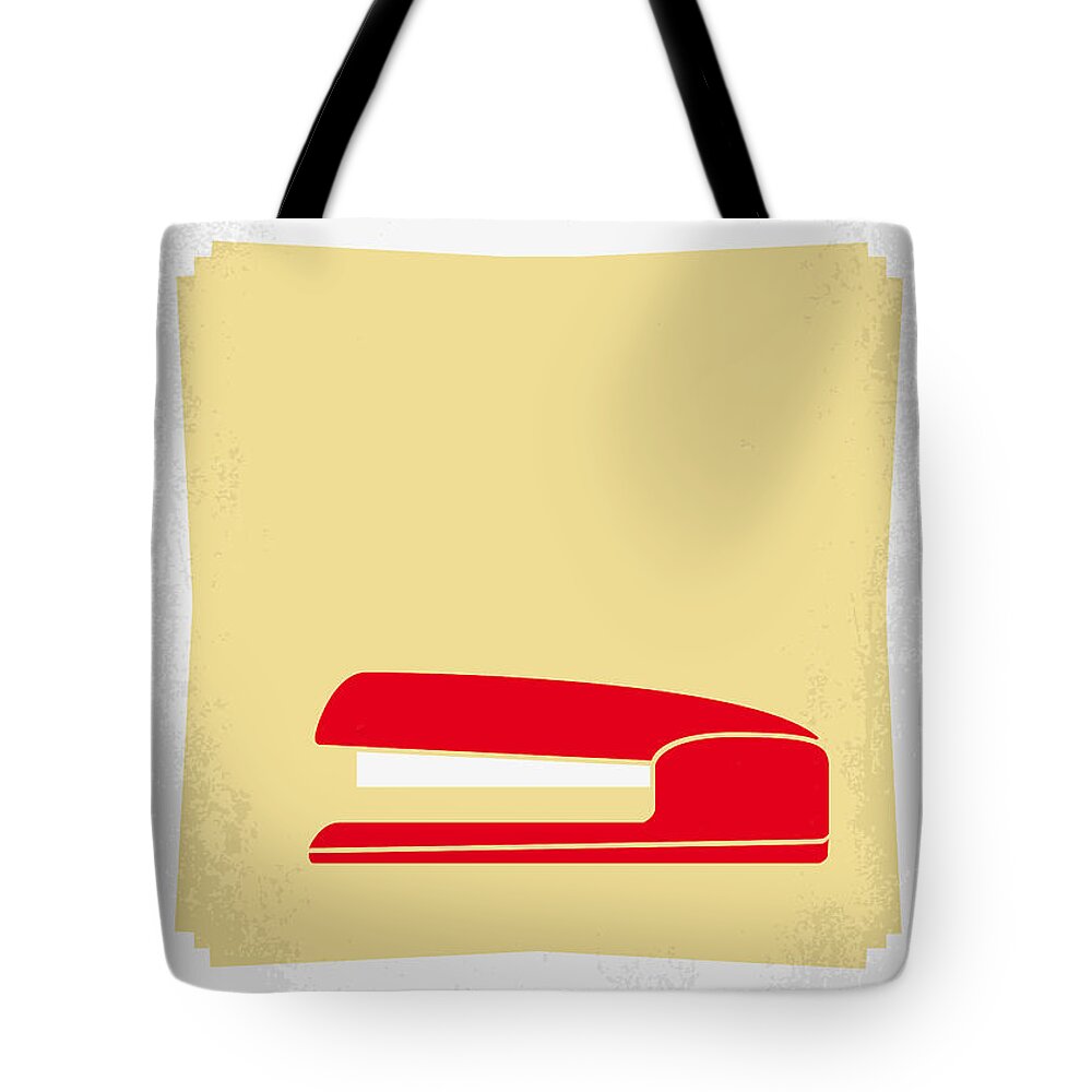 Office Space Tote Bag featuring the digital art No255 My OFFICE SPACE minimal movie poster by Chungkong Art