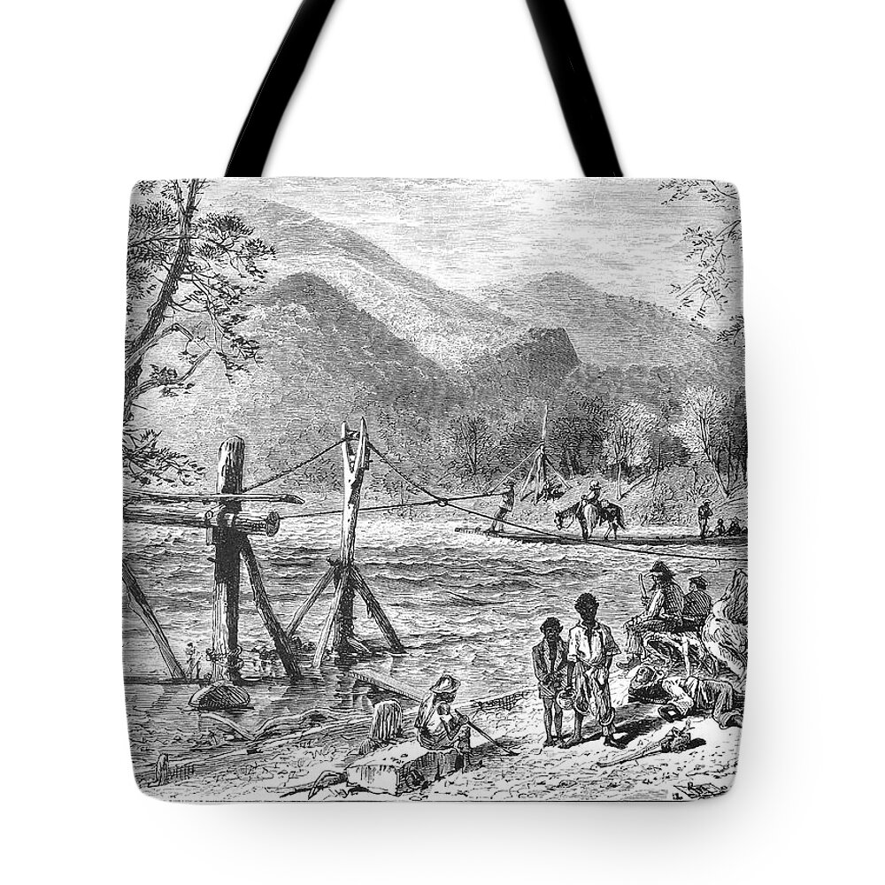 1875 Tote Bag featuring the painting North Carolina Ferry by Granger