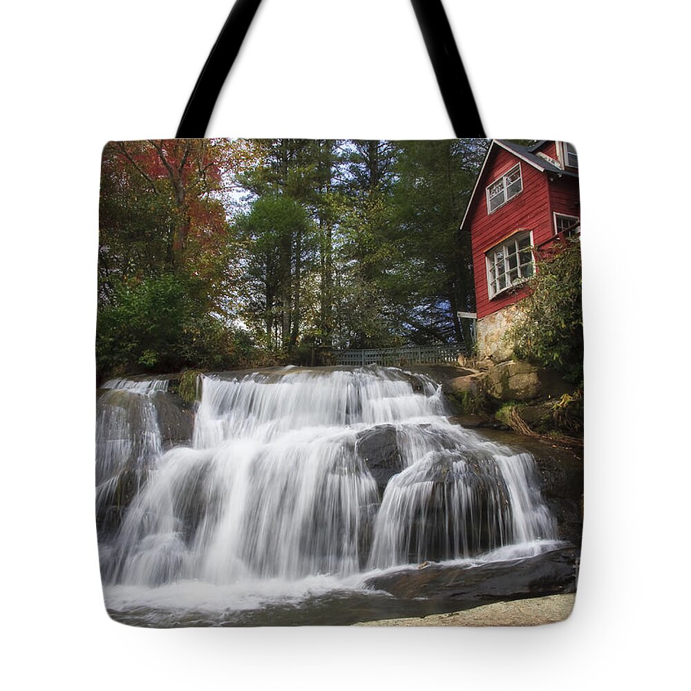 Mill Shoals Falls Tote Bag featuring the photograph North Carolina Waterfall by Jill Lang