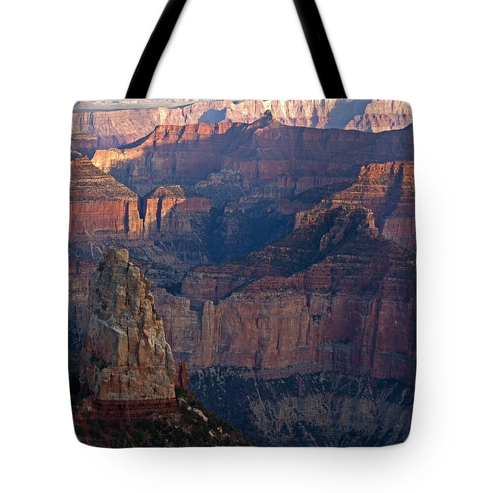 Grand Canyon Tote Bag featuring the photograph North Rim Sunset by Angie Schutt