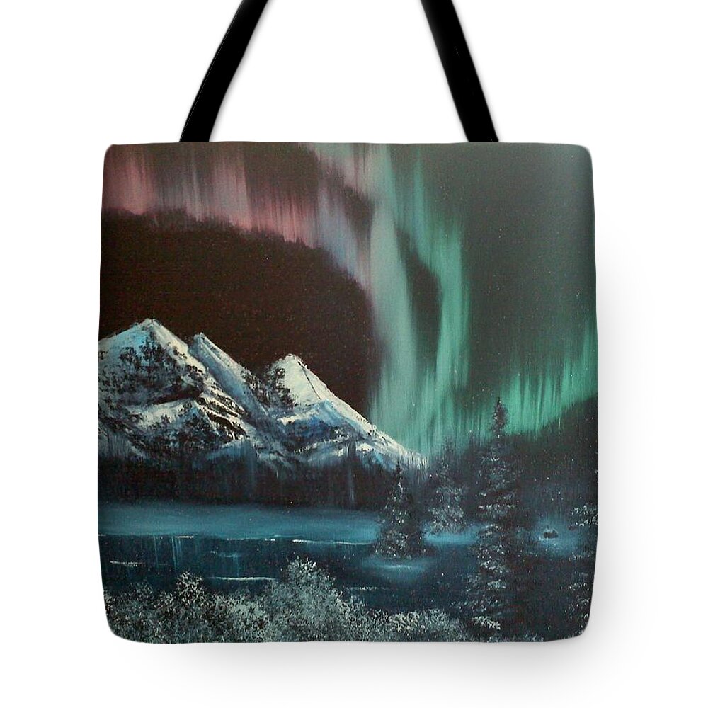 Impression Tote Bag featuring the painting Northern Lights by Gerry Smith
