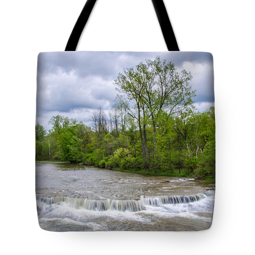 Elma Tote Bag featuring the photograph Northrup Road Waterfalls 2158 by Guy Whiteley