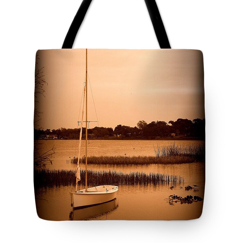 Sailboat Tote Bag featuring the photograph Nostalgic Summer by Laurie Perry