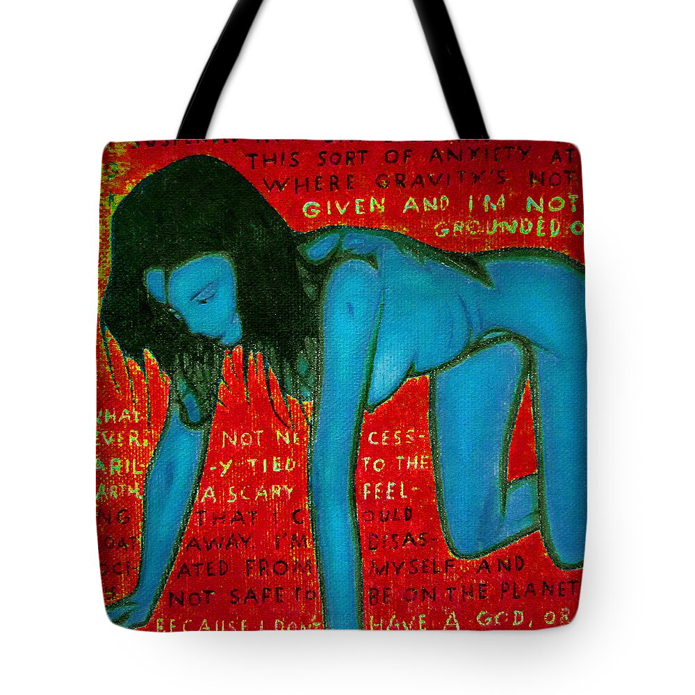 Figure Tote Bag featuring the painting Not A Given by Steve Fields