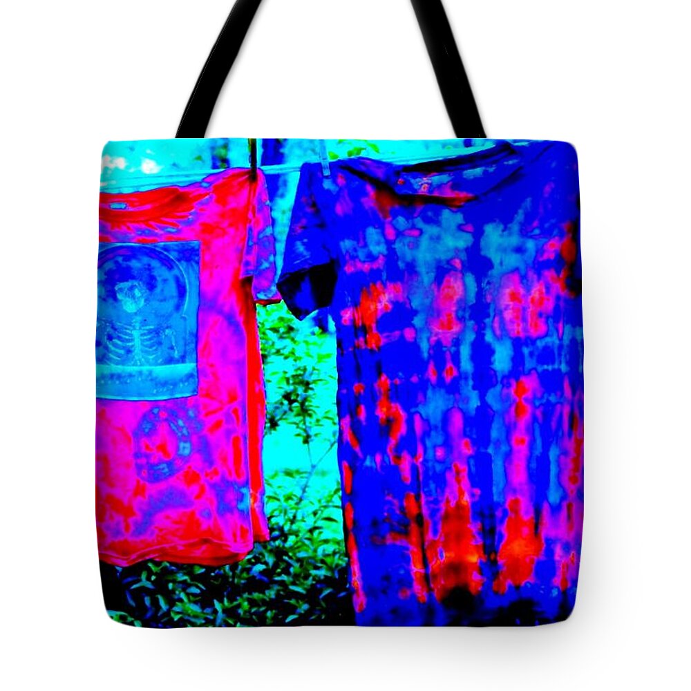 Tie Dye Tote Bag featuring the photograph Not Fade Away - Tie Dye by Susan Carella