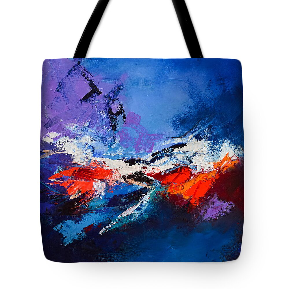 Abstract Tote Bag featuring the painting Nothing Else Matters by Elise Palmigiani