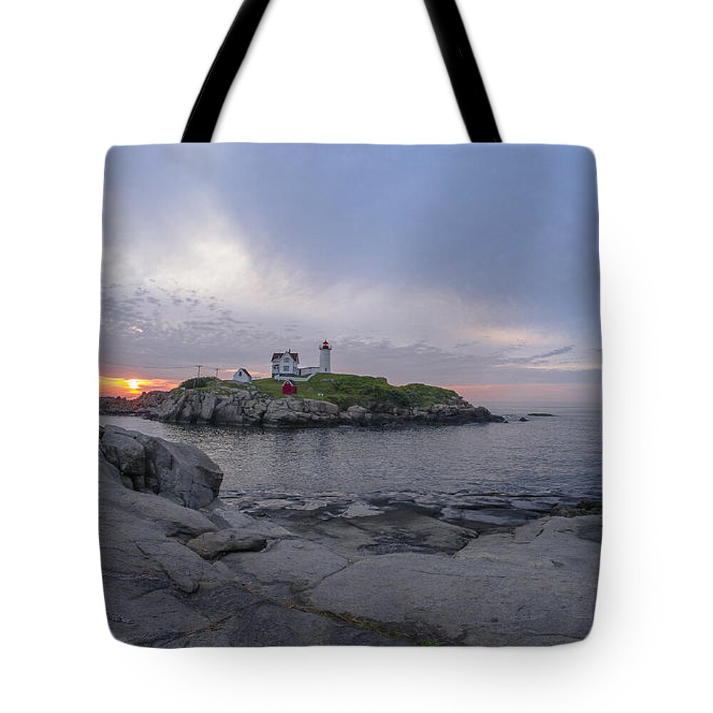 Lighthouse Tote Bag featuring the photograph Nubble Lighthouse by Steven Ralser