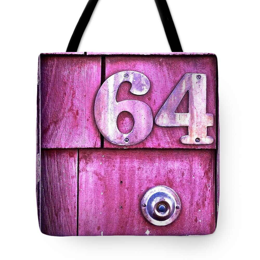 Pinkisobscene Tote Bag featuring the photograph Number 64 by Julie Gebhardt