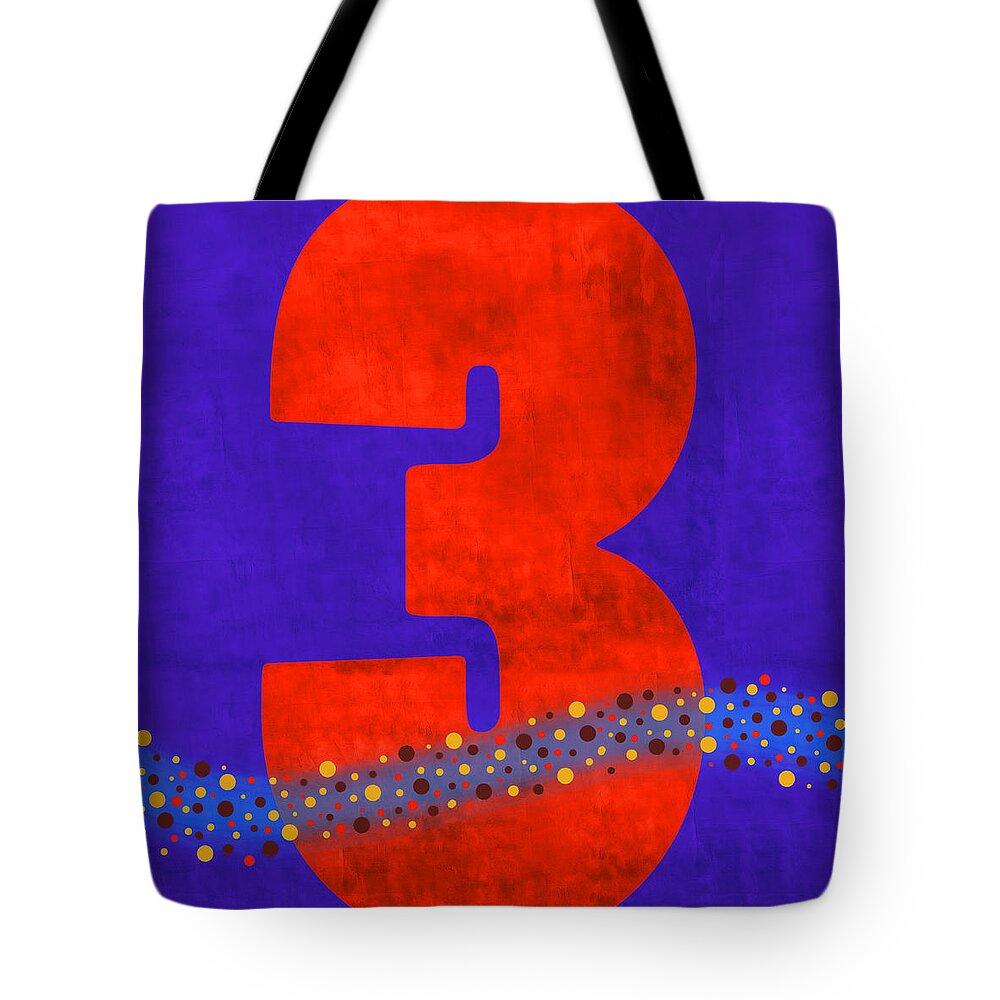 Purple Tote Bag featuring the digital art Number Three Flotation Device by Carol Leigh