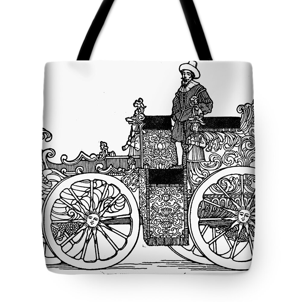 1649 Tote Bag featuring the painting Nuremberg Carriage, 1649 by Granger