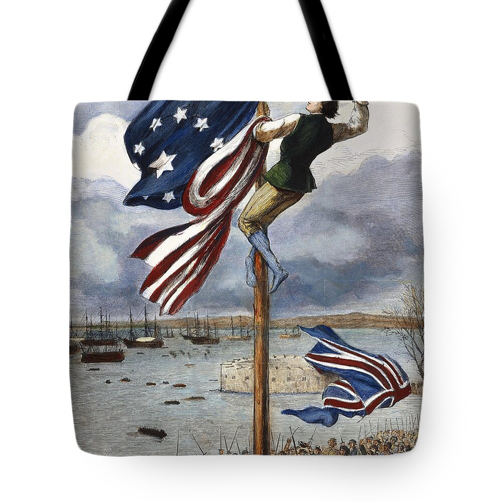 1783 Tote Bag featuring the photograph Ny: British Evacuation by Granger