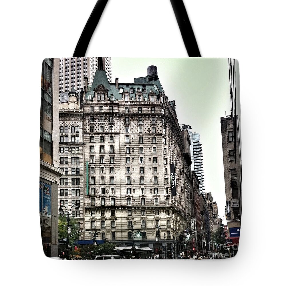Hotel In Nyc Tote Bag featuring the photograph NYC Radisson Hotel by Susan Garren