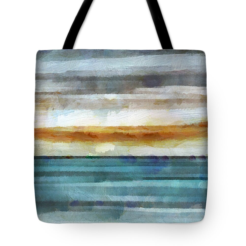 Ocean Tote Bag featuring the mixed media Ocean 1 by Angelina Tamez