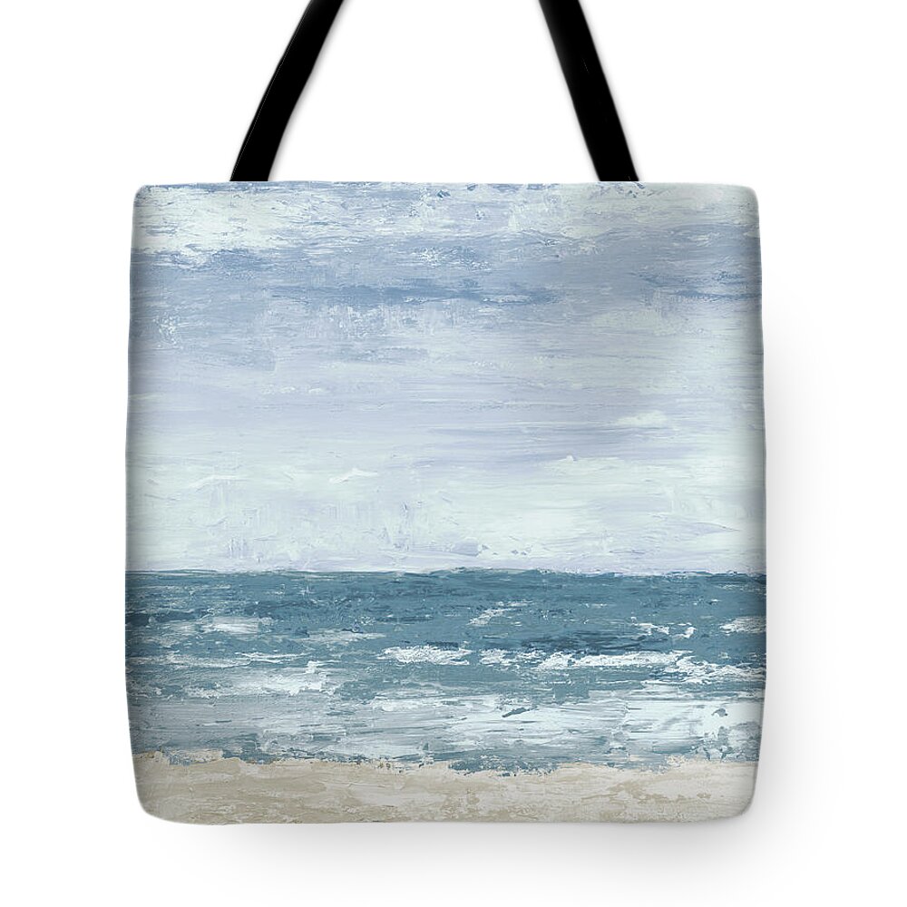 Oceans Tote Bag featuring the painting Oceans In The Mind Vertical I by Julie Derice