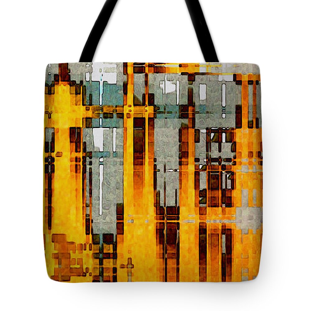 Canvas Print Tote Bag featuring the digital art Ochre Urbanity by David Hansen