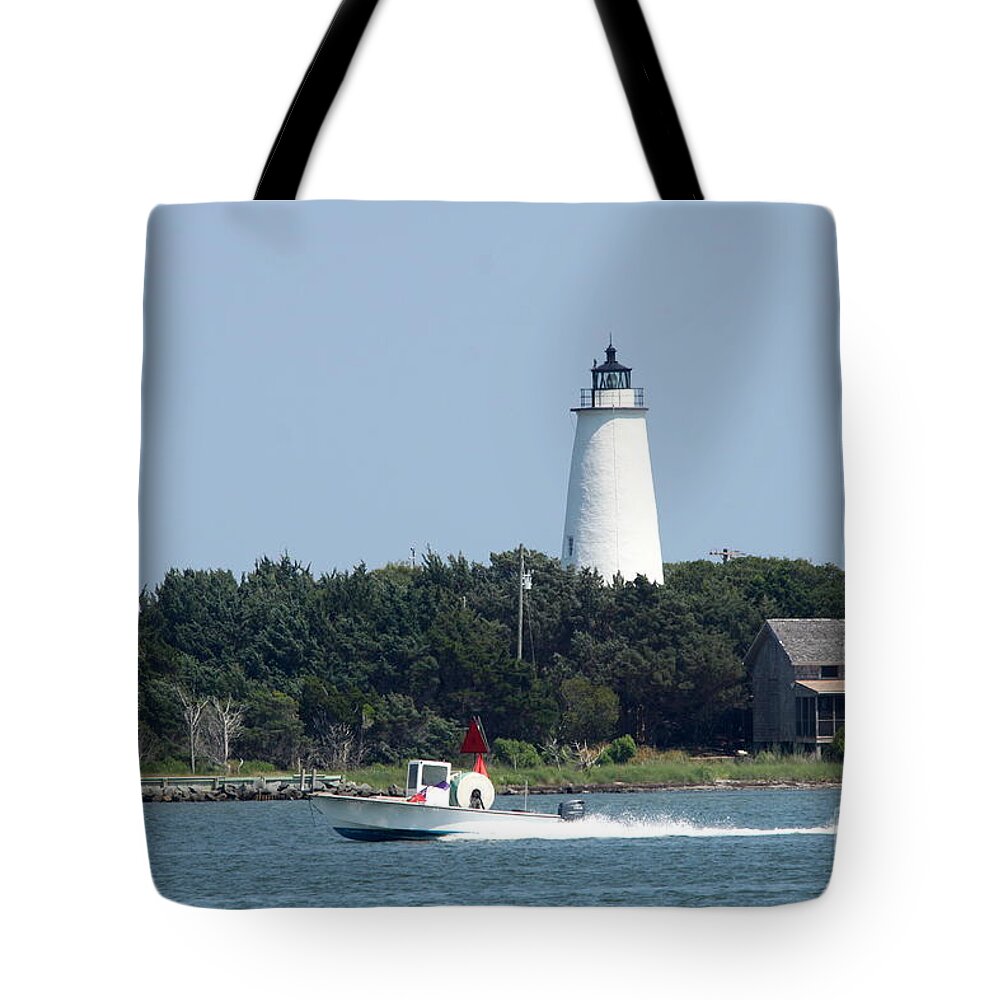 Ocracoke Tote Bag featuring the photograph Ocracoke Light by Christiane Schulze Art And Photography
