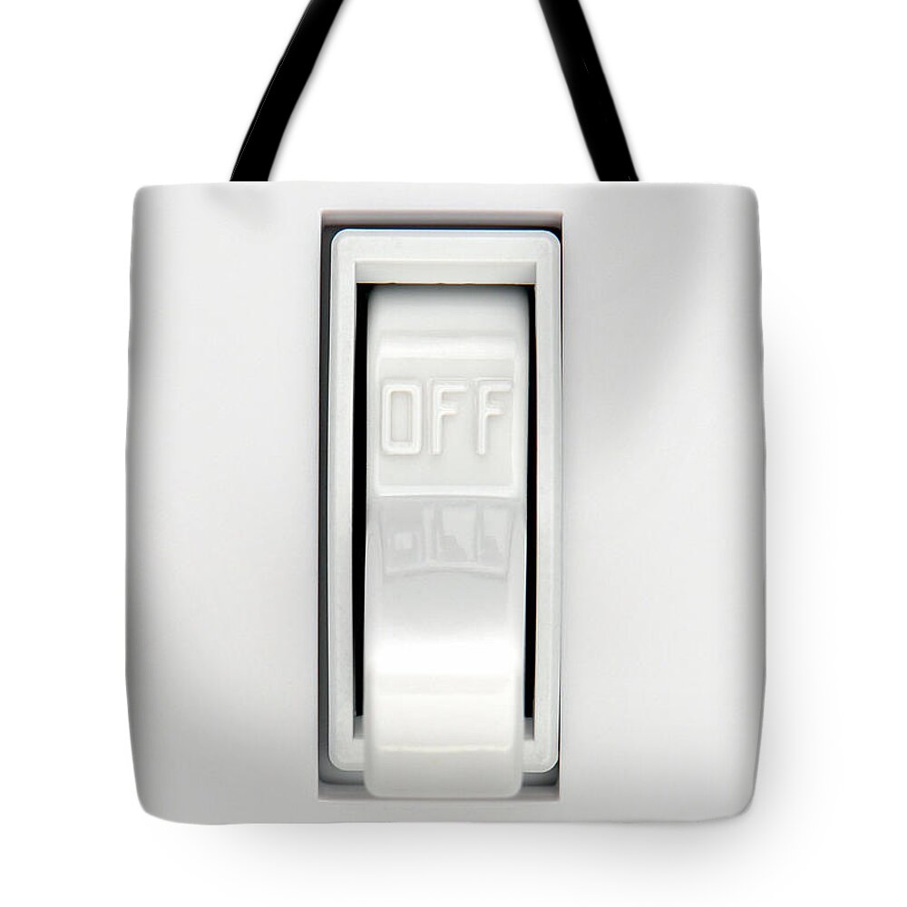 Switch Tote Bag featuring the photograph OFF by Olivier Le Queinec