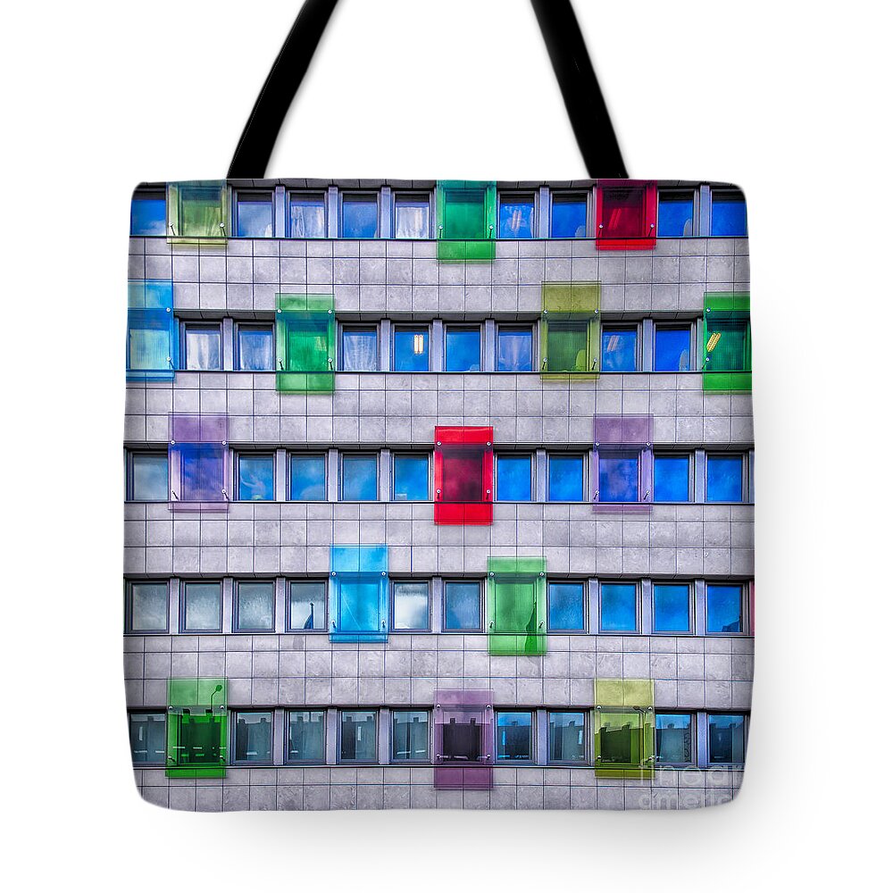 Office Tote Bag featuring the Office block background 02 by Antony McAulay