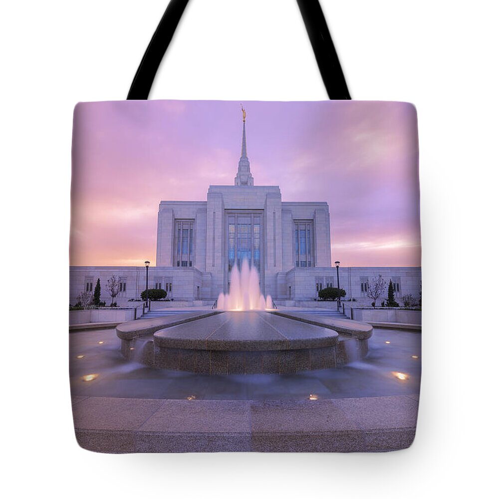 Ogden Tote Bag featuring the photograph Ogden Temple I by Chad Dutson