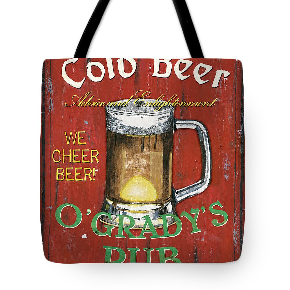 Pub Tote Bag featuring the painting O'Grady's Pub by Debbie DeWitt