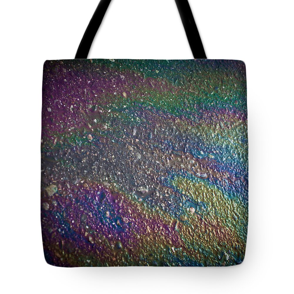 Oil Tote Bag featuring the photograph Oil Rainbow by Alexander Fedin