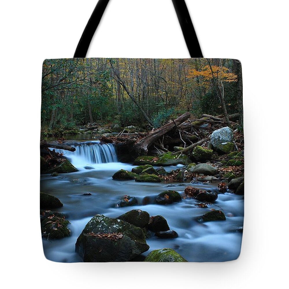 Color Tote Bag featuring the photograph Oconoluftee Mountain Stream by Nunweiler Photography