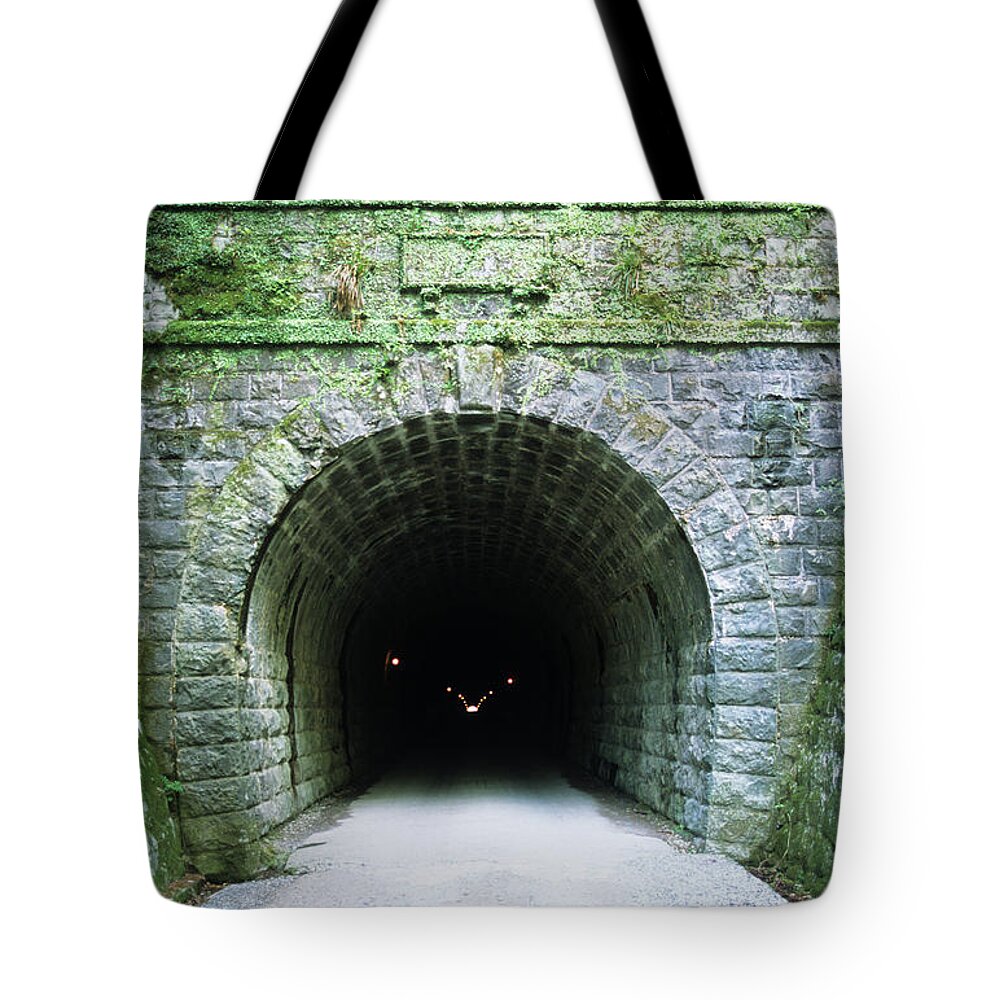 Tranquility Tote Bag featuring the photograph Old Amagi Tunnel by Huzu1959