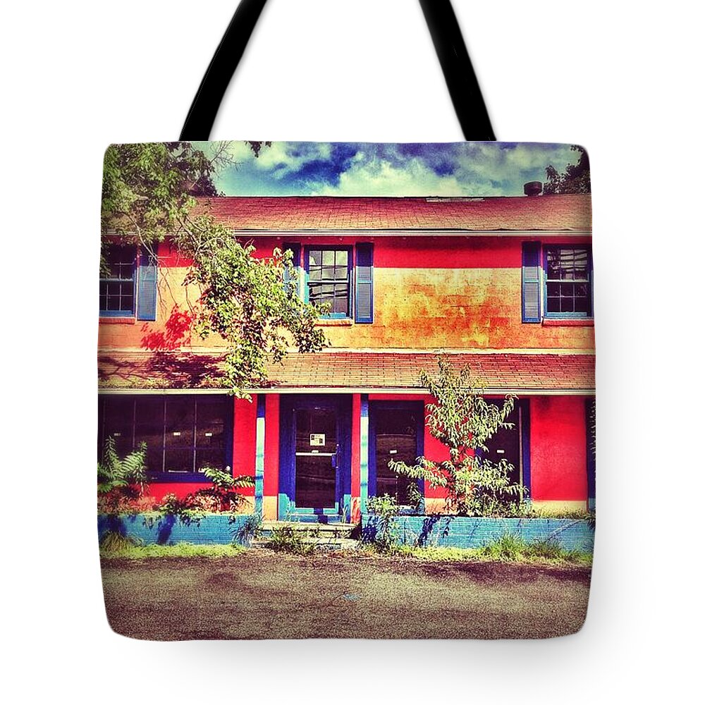 Charlottesville Tote Bag featuring the photograph Old and Orange by Jim Moore