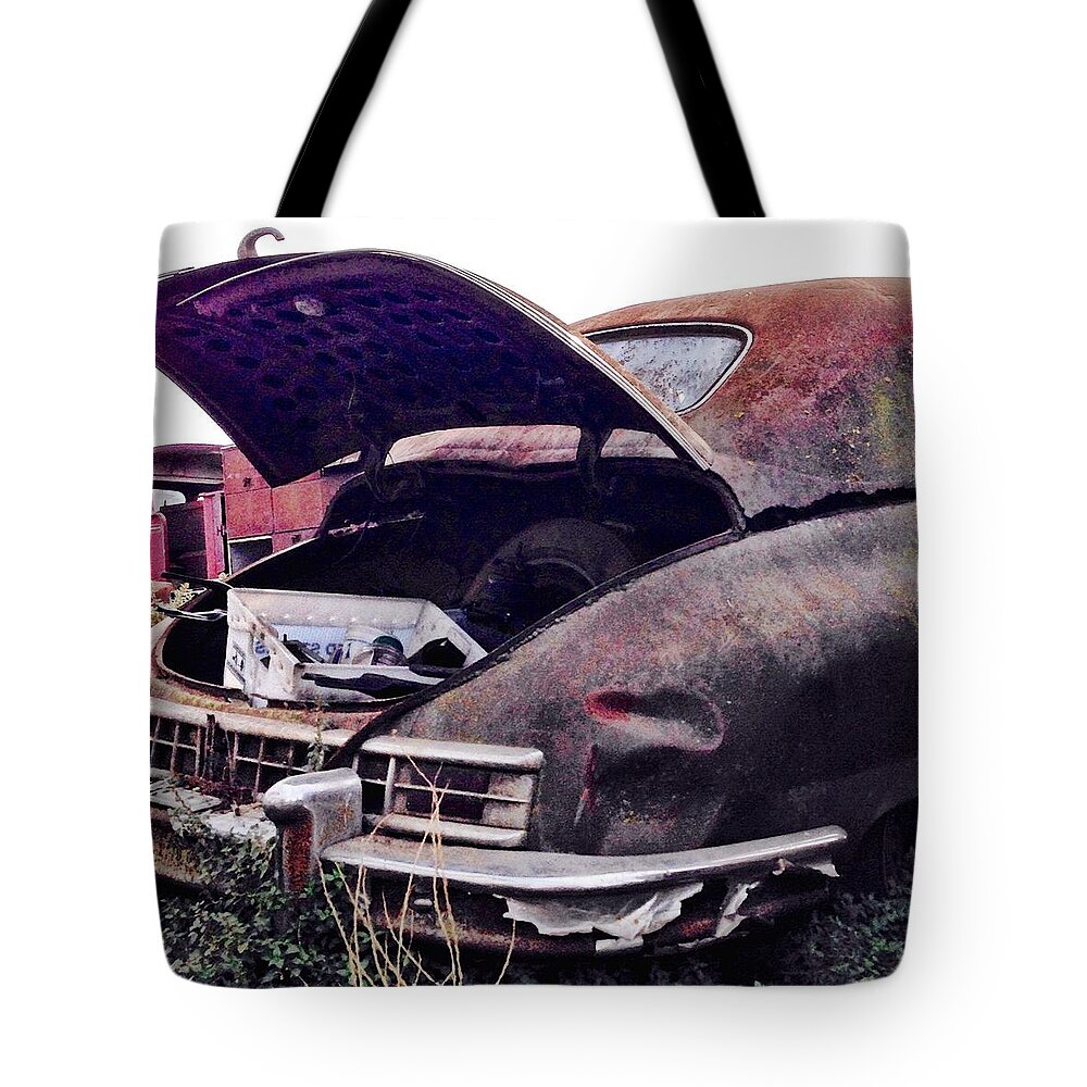 Classic Car Tote Bag featuring the photograph Old Car by Julie Gebhardt