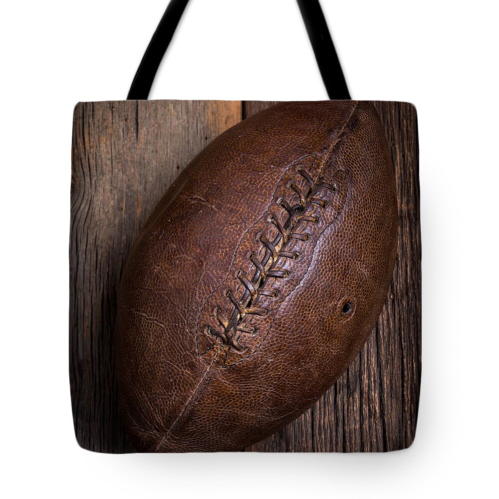 Football Tote Bag featuring the photograph Old Football by Edward Fielding