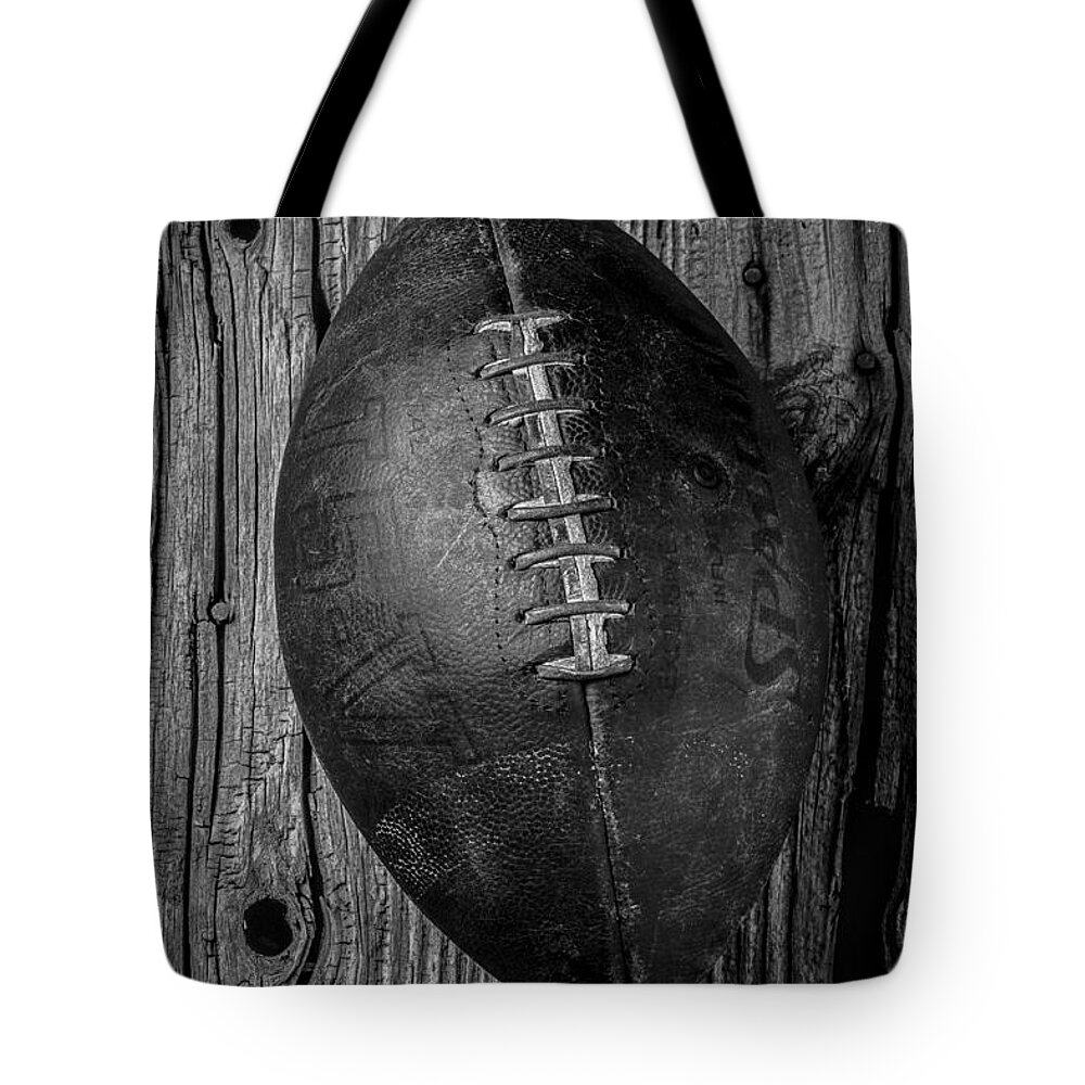 Old Tote Bag featuring the photograph Old Football by Garry Gay
